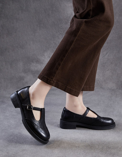 Spring T-strap Brogue Style Oxford Shoes for Women June Shoes Collection 93.00