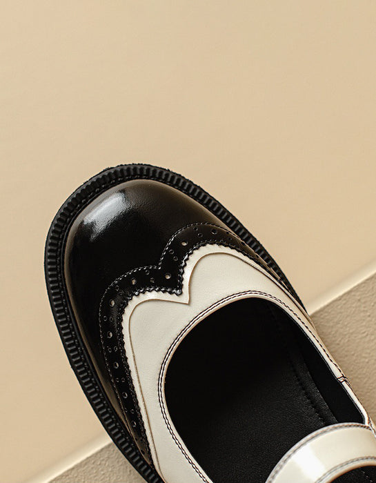 Spring Two-tone Brogue Style Oxford Shoes