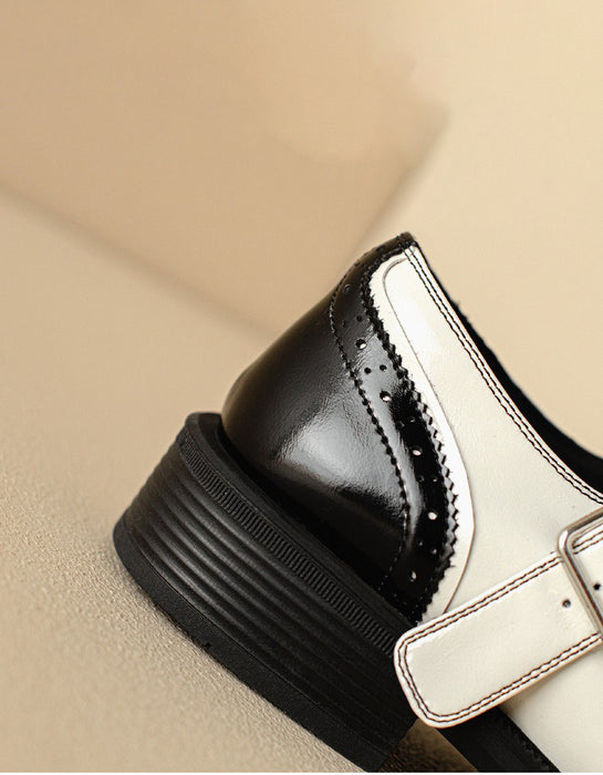 Spring Two-tone Brogue Style Oxford Shoes