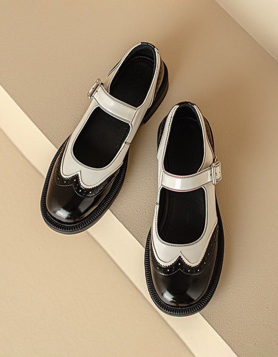 Spring Two-tone Brogue Style Oxford Shoes