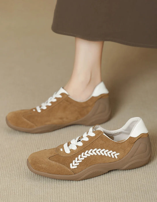 Spring Women's Comfortable Lace-up Casual Shoes Yellow March Shoe Collection 2026 105.0