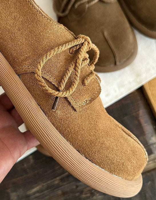 Spring Women's Comfortable Lace-up Suede Clogs Flats, Obiono Sep Shoes Collection 2026, 82.70