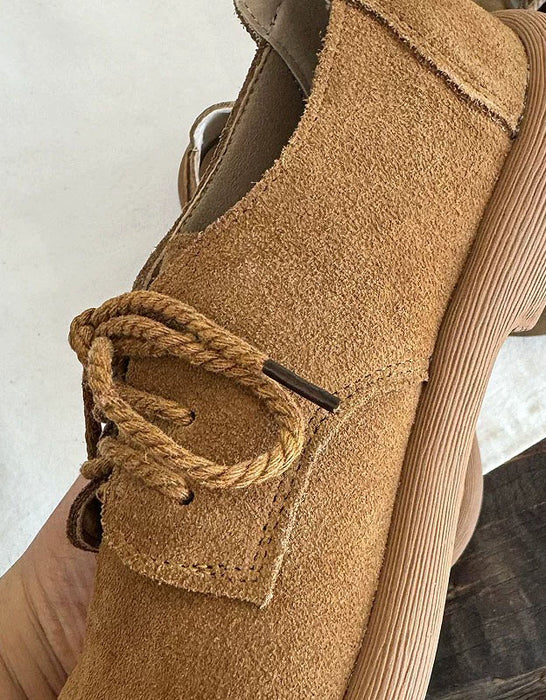 Spring Women's Comfortable Lace-up Suede Clogs Flats, Obiono Sep Shoes Collection 2026, 82.70