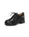 Women's Spring Autumn Comfortable Lace-up Chunky Heels Loafers Black, Obiono Sep Shoes Collection 2026, 89.99