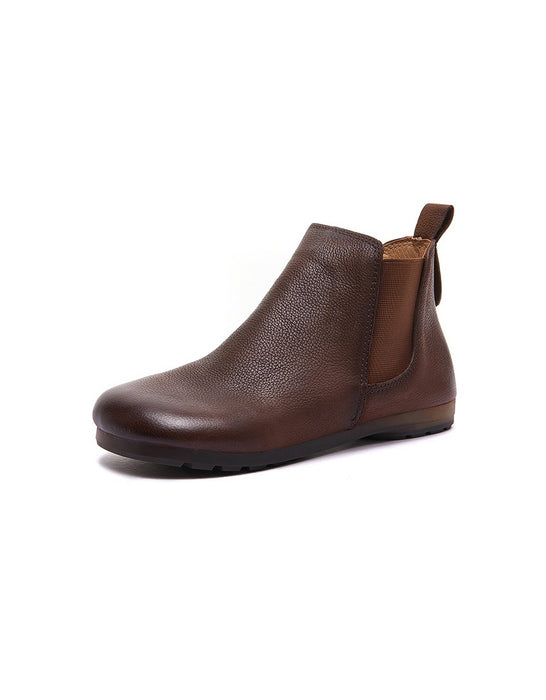 Square Toe Comfortable Chelsea Retro Flat Ankle Boots