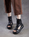 Summer Ankle Strap Open Toe Comfortable Platform Sandals Black June Shoes Collection 2026 88.00