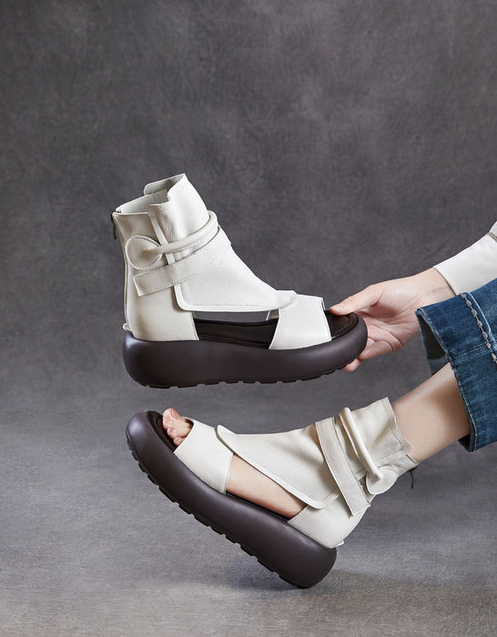 Summer Ankle Strap Open Toe Comfortable Platform Sandals Beige June Shoes Collection 2026 88.00