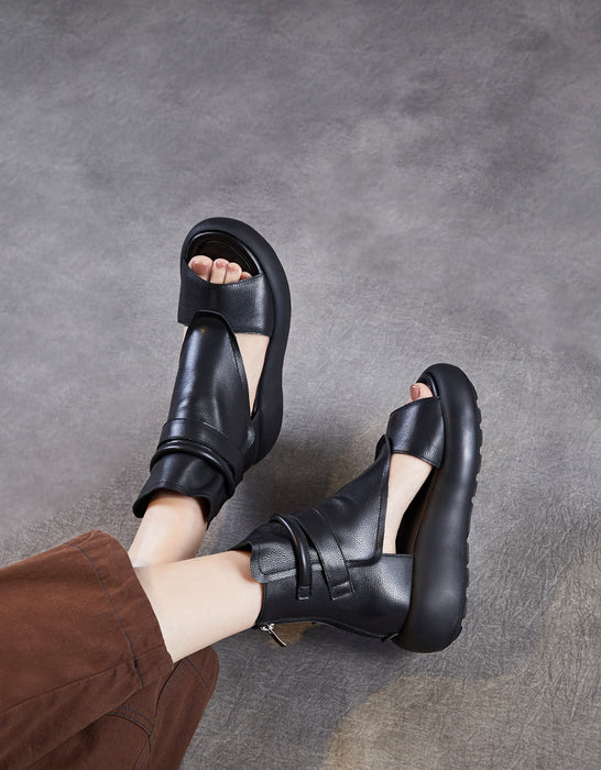 Summer Ankle Strap Open Toe Comfortable Platform Sandals Black June Shoes Collection 2026 88.00