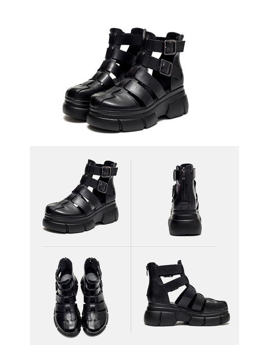 Summer Ankle Strappy Close Toe Platform Sandals Black Feb Shoe Collection 2026 93.00