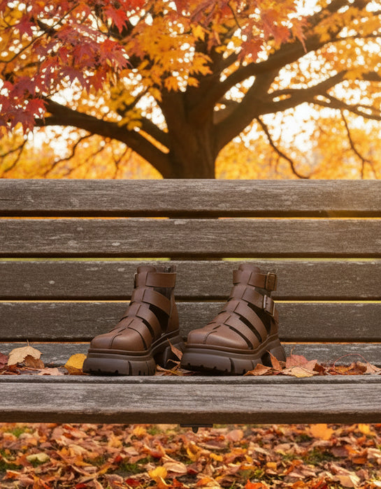 Summer Ankle Strappy Close Toe Platform Sandals