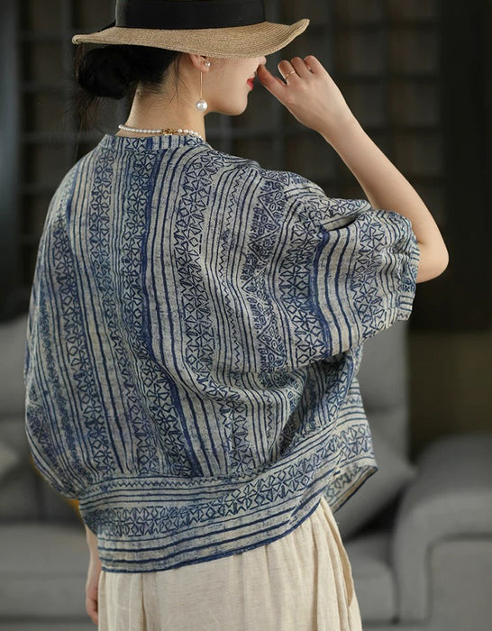 Summer Batwing Sleeve Single-Breasted Women's Shirt Aug New In 2026 Buykud Shirt 57.00
