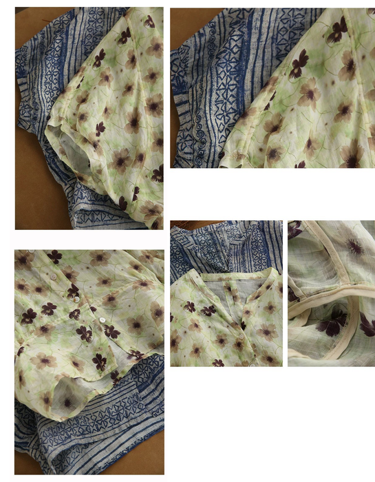 Summer Batwing Sleeve Single-Breasted Women's Shirt