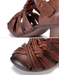 Summer Breathable Leather Woven Chunky Heels Sandals April Shoes Collection 2026 88.50