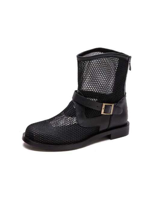 Summer Breathable Mesh Leather Ankle Boots April Shoes Collection 2026 6.00