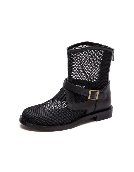 Summer Breathable Mesh Leather Ankle Boots April Shoes Collection 2026 6.00