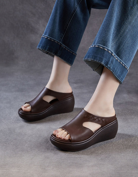 Obiono Sandals Summer Breathable Soft Sole Open Toe Wedge Sandals July Shoes Collection 2026 85.00