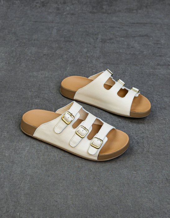 Zapatos planos retro con hebillas chinas en la parte delantera para primavera