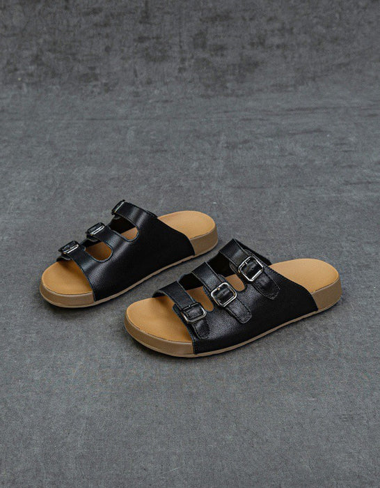 Zapatos planos retro con hebillas chinas en la parte delantera para primavera