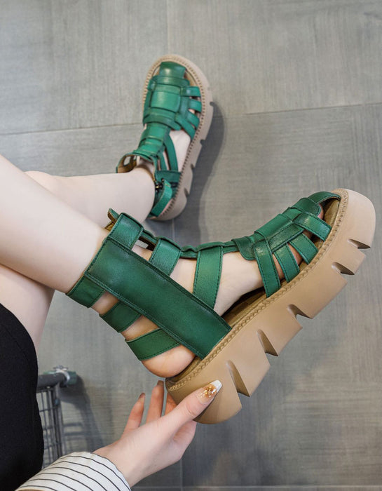 Summer Close Toe Plaform Strappy Sandals Boots