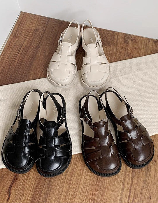 Close Toe T-strap Wide Toe Box Sandals Slingback — Obiono