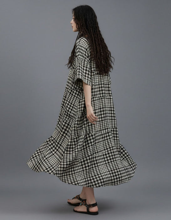 Summer Comfortable Cotton Linen Loose Casual Long Dress Buykud Dress 89.00