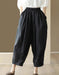 Women's Summer Comfortable Cropped Ramie Harem Pants Buykud Aug New in 2026 45.00