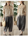 Women's Summer Comfortable Cropped Ramie Harem Pants Buykud Aug New in 2026 45.00