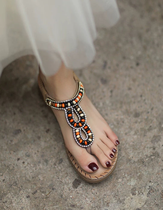 Summer Comfortable Flat Bohemian Thong Sandals May Shoes Collection 2026 95.00