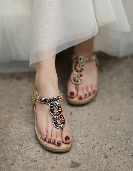 Summer Comfortable Flat Bohemian Thong Sandals May Shoes Collection 2026 95.00