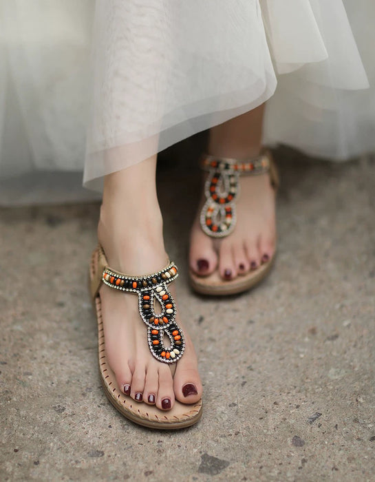 Summer Comfortable Flat Bohemian Thong Sandals May Shoes Collection 2026 95.00
