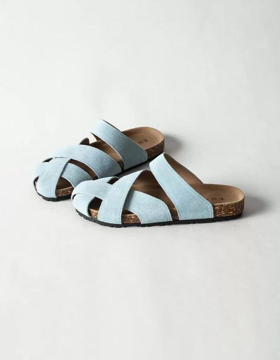 Summer Comfortable Leather Strappy Clogs Slippers