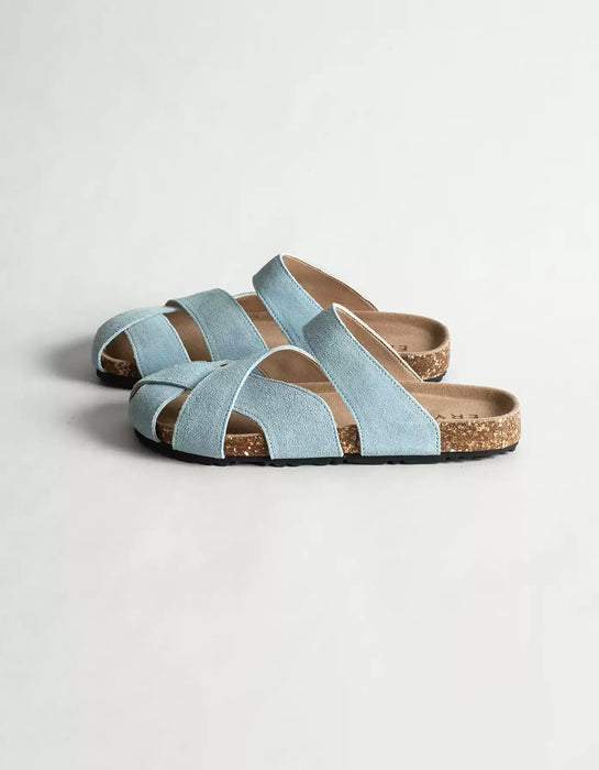 Summer Comfortable Leather Strappy Clogs Slippers