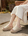 Summer Comfortable Leather Woven Open Toe Platform Slippers Obiono July Shoes Collection 89.00