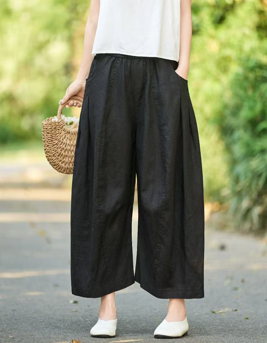 Summer Comfortable Loose Linen Wide-leg Pants