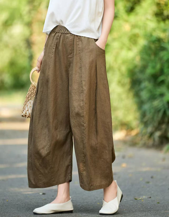 Summer Comfortable Loose Linen Wide-leg Pants