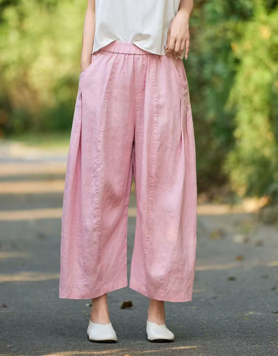 Summer Comfortable Loose Linen Wide-leg Pants