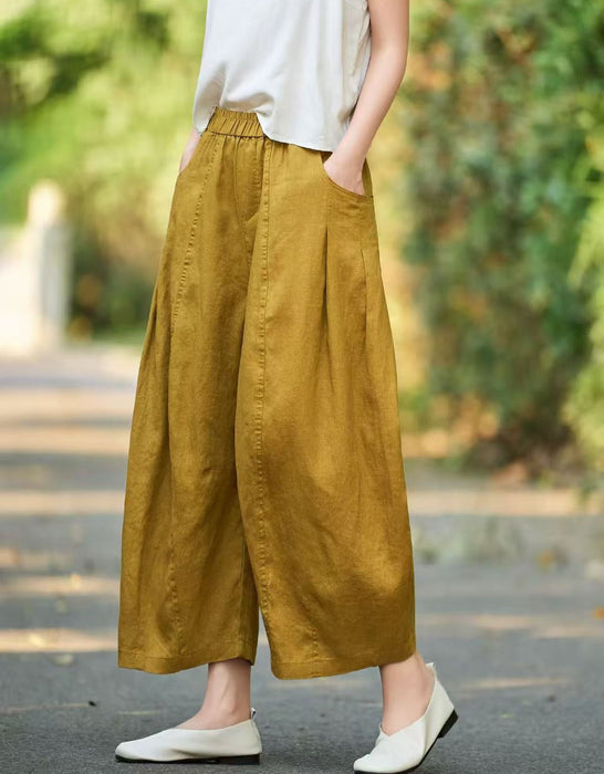 Summer Comfortable Loose Linen Wide-leg Pants