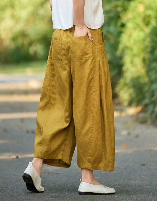Summer Comfortable Loose Linen Wide-leg Pants