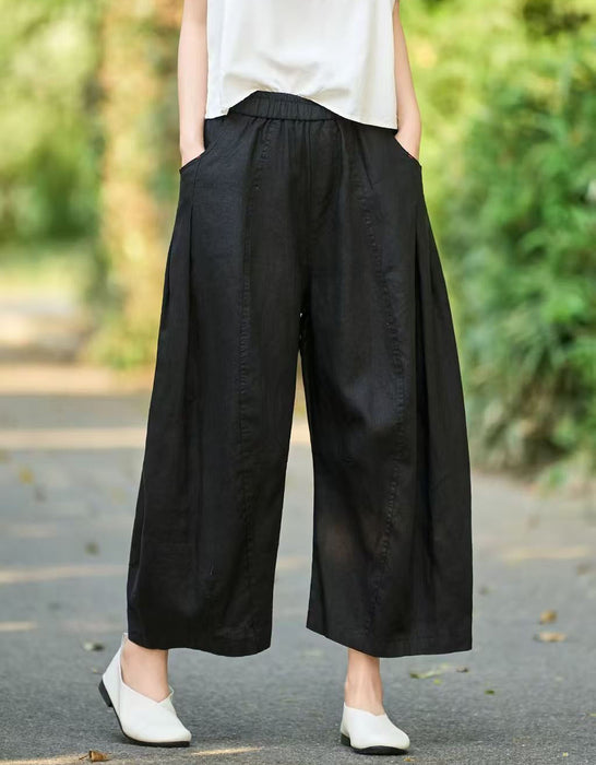 Summer Comfortable Loose Linen Wide-leg Pants
