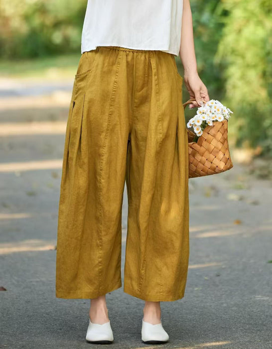 Summer Comfortable Loose Linen Wide-leg Pants