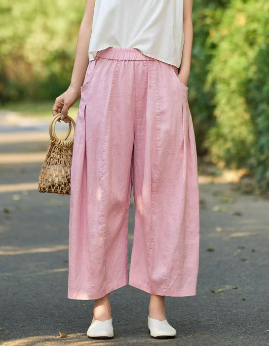 Summer Comfortable Loose Linen Wide-leg Pants