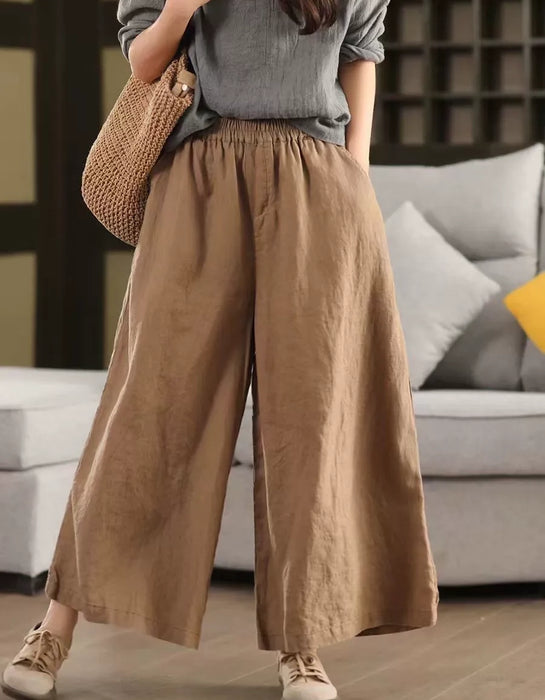 Women's Summer Comfortable Loose Wide Leg Linen Pants for Women Buykud Aug New in 2026 48.80