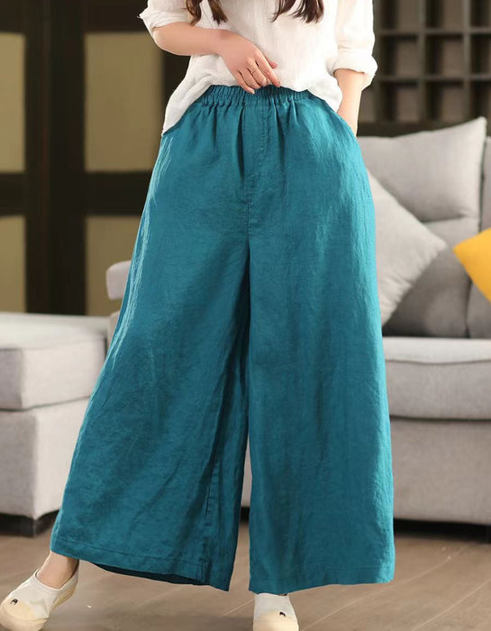 Women's Summer Comfortable Loose Wide Leg Linen Pants for Women Buykud Aug New in 2026 48.80