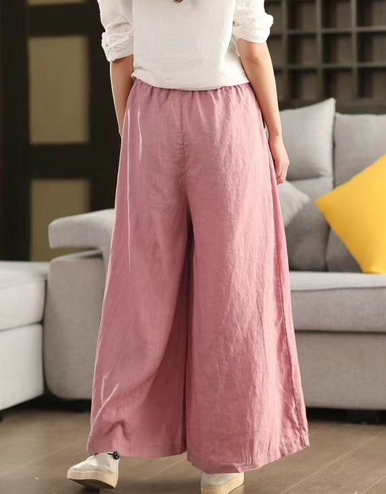 Women's Summer Comfortable Loose Wide Leg Linen Pants for Women Buykud Aug New in 2026 48.80