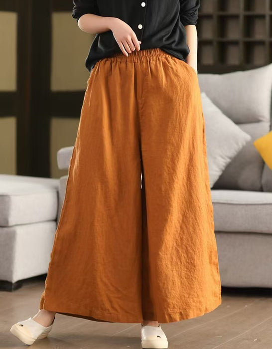 Women's Summer Comfortable Loose Wide Leg Linen Pants for Women Buykud Aug New in 2026 48.80