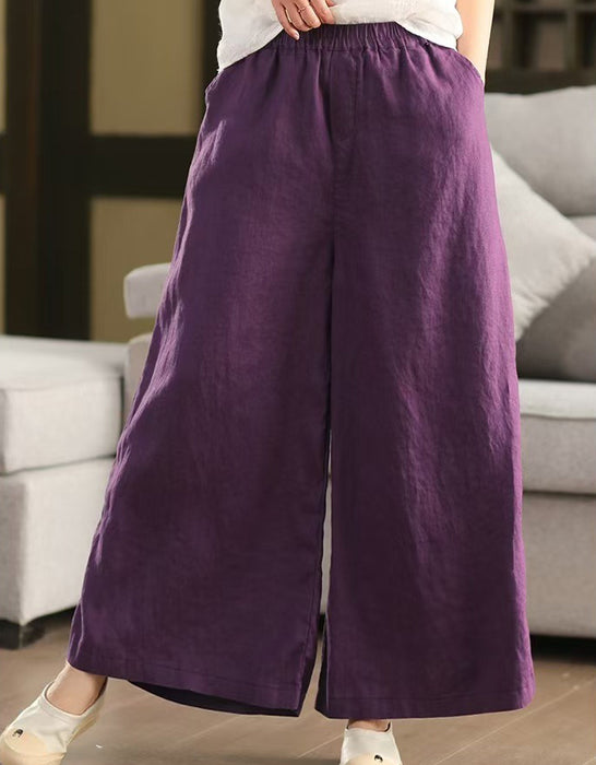 Women's Summer Comfortable Loose Wide Leg Linen Pants for Women Buykud Aug New in 2026 48.80