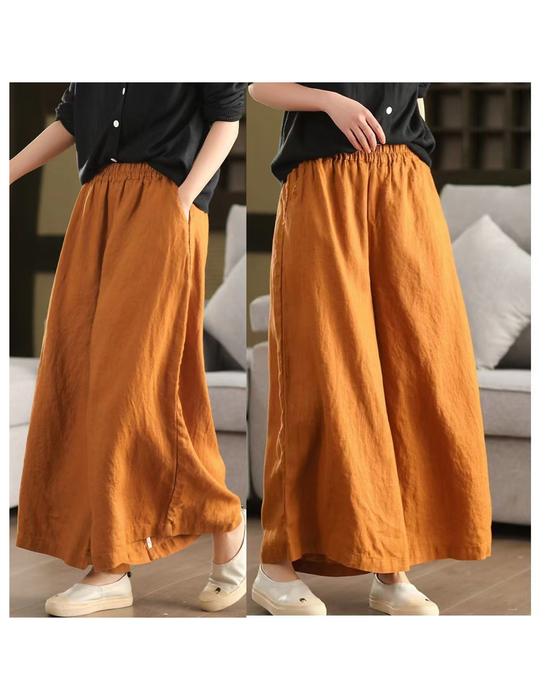 Women's Summer Comfortable Loose Wide Leg Linen Pants for Women Buykud Pants Aug New in 2026 48.80