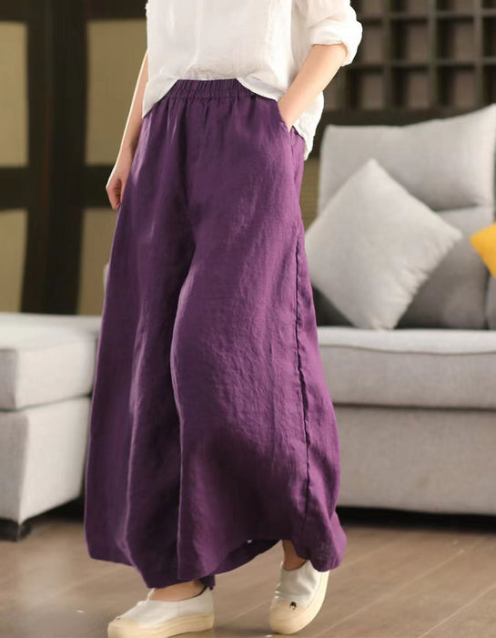 Women's Summer Comfortable Loose Wide Leg Linen Pants for Women Buykud Pants Aug New in 2026 48.80