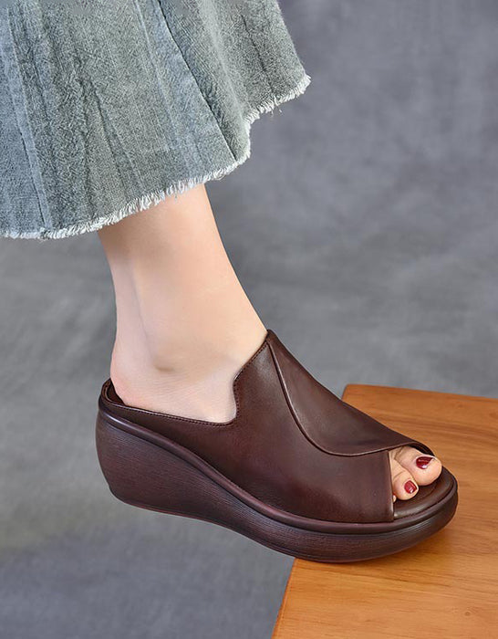 Summer Comfortable Open Toe Wedge Slippers for Women April Shoes Collection 2026 81.90