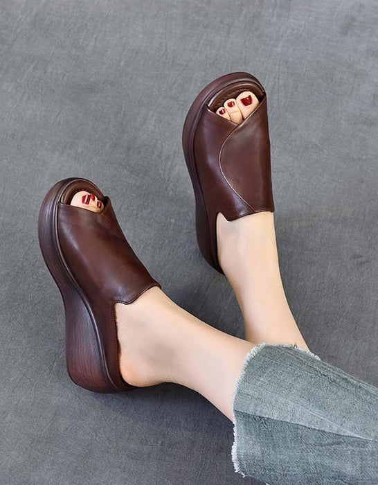 Summer Comfortable Open Toe Wedge Slippers for Women April Shoes Collection 2026 81.90